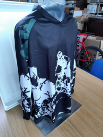 BMX shirt zwart/wit /groen maat XS nieuw