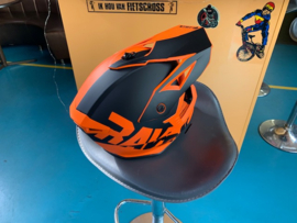 RAVEN AIRBORNE SPLIT BMX Fullface Helm, Black/Orange, Small, Gloednieuw