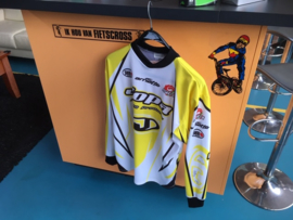 JOPA BMX, Cross Shirt, Wit/Geel, Maat 6 kids, MX, DH, Quad, Nieuw