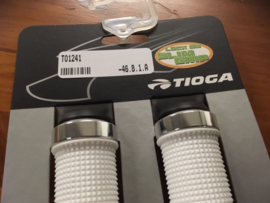 TIOGA Lock-On BMX Handvattenset, Wit/Zilver, Gloednieuw op kaart