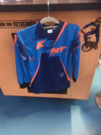 KENNY BMX Wedstrijd Shirt, Adult XS, Blauw/Oranje, Gloednieuw