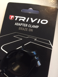 Trivio Braze-On Derailleur Adapter Clamp, Zwart, Gloednieuw op kaart