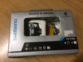 Shimano SPD PD-T400 CLICK'R Pedaalset, ATB, MTB, Tour, Trekking, Wit, Gloednieuw