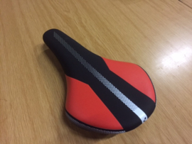 Cube Selle Justek Zadel, ATB & Race, Zwart/Rood, Gloednieuw