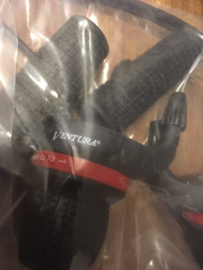 Ventura 3x8 Speed Gripshifterset, Zwart/Rood, Complete Set, Gloednieuw in verpakking