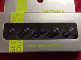 MOWA Bidon/Topcap Schroefjes BLauw Geanodiseerd