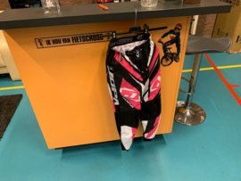 JOPA BMX Wedstrijd Broek, Zwart/Wit/Rose, Youth 24, Gloednieuw