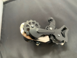Shimano Tourney, Ty300, 6,7 speed achter derailleur, SGS, Zwart/Zilver, Gloednieuw