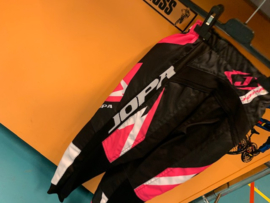 JOPA BMX Wedstrijd Broek, Zwart/Wit/Rose, Youth 24, Gloednieuw