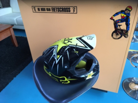 FOX Rockstar BMX Fullface, Helm, Zwart/Geel, Youth Small, Gloednieuw