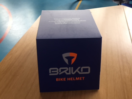 BRIKO FUOCO Fietshelm met afneembaar vizier, Rood/Wit/Zwart, Rood/Wit/Zwart, ATB & Race, Gloednieuw in doos