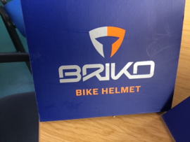 BRIKO FUOCO ATB Fietshelm met afneembaar Vizier, Wit/Rood/Zwart, ATB & Race, Gloednieuw in doos