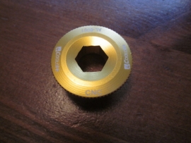Crankschroef voor Hollowtech II cranksets, Goud geanodiseerd, 20mm, Gloednieuw