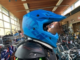 RAVEN AIRBORNE SPLIT BMX Fullface Helm, Split Blue, Small, Gloednieuw