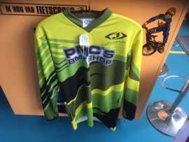 JOPA TECHNO BMX Shirt, Groen/Geel, Maat Adult Small, Gloednieuw