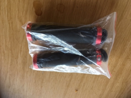 LOCK-ON Handvattensets, Zwart/Rood,  ATB, BMX, Gloednieuw
