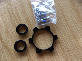 Boost IS Wielset Adapter, ATB, MTB, Zwart, IS, 6 gaats, Gloednieuw