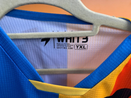 SHIFT WHIT3 Youth XL BMX Race Shirt, Blauw/Oranje/Geel