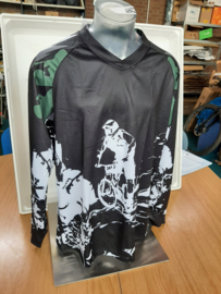 BMX shirt zwart/wit /groen maat XS nieuw
