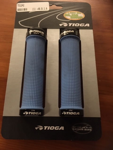 TIOGA Lock-On BMX Handvattenset, Blauw, Gloednieuw op kaart