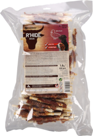 SNACK R'HIDE STAAF MET EEND 12CM 12GR / 150 ST 1,8KG