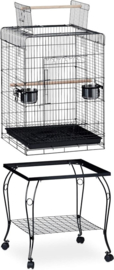 Papegaaienkooi - vogelkooi met standaard 126cm H x 50cm B x 50cm D
