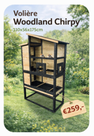 Duvo+ Woodland Design Volière chirpy Court Houtkleurig