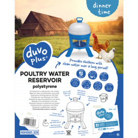 Duvo+ Waterreservoir polystyreen met voetjes Blauw 20L - 46x46x62,5cm