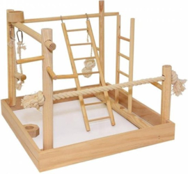 Duvo+ 3 in 1 Vogelspeeltuin - Hout - 38 x 38 x 40,5 cm