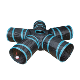 Speeltunnel star Blauw/zwart 100x25cm