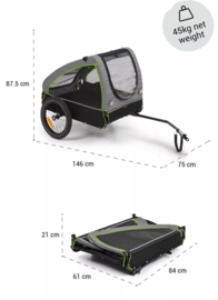 Hondenfietskar - SmartSpace - <45 kg - Zwart Groen - 54 x 58 x 86 cm