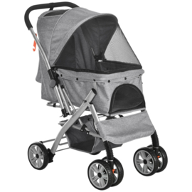 hondenbuggy  grijs 77L x 50B x ​​99H cm