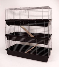 Konijnenkooi / caviakooi  Rabbit 100 triple antraciet