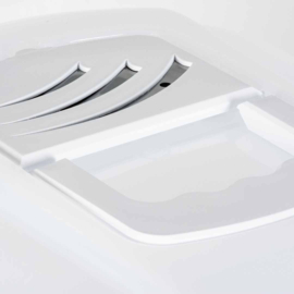 Kattentoilet eclipse transparant/wit L - 56x70x46cm