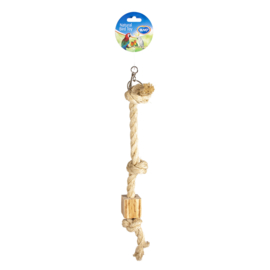 Klimkoord in sisal en houten bbq blok 56cm