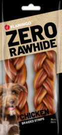 SNACK ZERO RAWHIDE GEVLOCHTEN STRIP MET KIP
