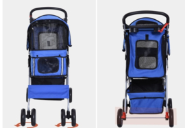 hondenbuggy  blauw 75L x 45B x 97H cm