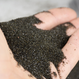 Terra Della Terrariumzand - zwart - 12,5kg