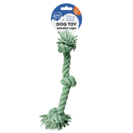 Duvo+ honden kauwspeelgoed Sweater touw met 3 knopen groen 52cm