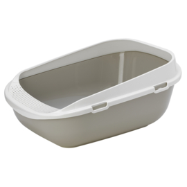 Open kattenbak mega step grijs 66x48x29cm