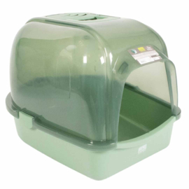 Kattentoilet eclipse transparant/groen M - 38x56x40cm