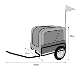 Fietskar Romero Grijs / zwart ( klein model )