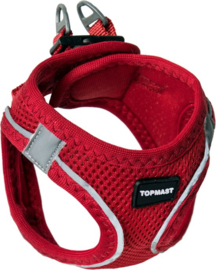 Airmesh Hondentuig - Click & Go - Verstelbaar - Rood