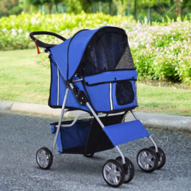 hondenbuggy  blauw 75L x 45B x 97H cm