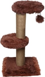 Krabpaal Fluffy Merida - bruin- 34 x 34 x 67 cm