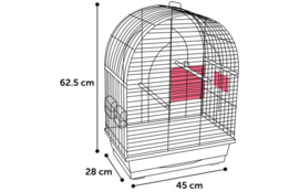 Flamingo Vogelkooi Klara 2 taupe Zwart