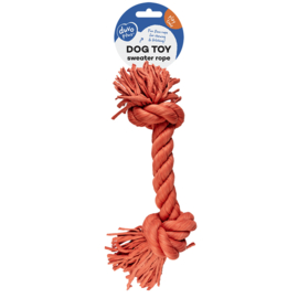 Duvo+ honden kauwspeelgoed Sweater touw met 2 knopen Rood 40cm