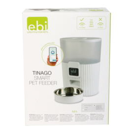Tinago programmeerbare feeder wit 3,5L - 21x15x28cm