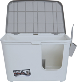 Moderna kattentoilet Casetta, grijs/wit - 75,7 x 45 x 45cm