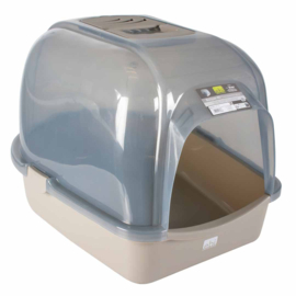 Kattentoilet eclipse transparant/grijs L - 56x70x46cm